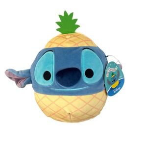 8" Squishmallow Disney Pineapple Stitch Kellytoy Brand New With Tags